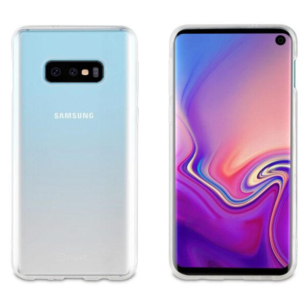 Pack Muvit para Samsung Galaxy S10e funda Cristal Soft transparente+protector. - Imagen 3