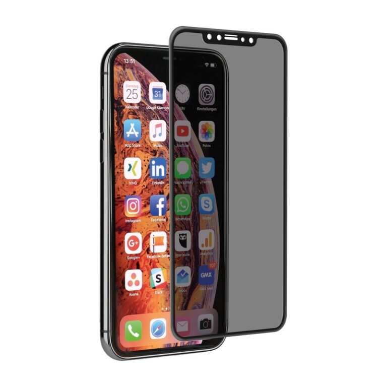 Protector de pantalla Muvit para Apple iPhone Xs/X vidrio templado curvo.