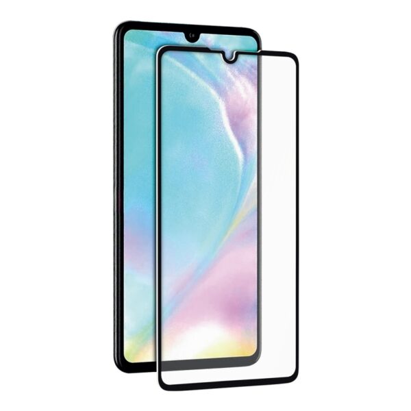 Protector pantalla Muvit para Huawei P30 vidrio templado plano marco negro