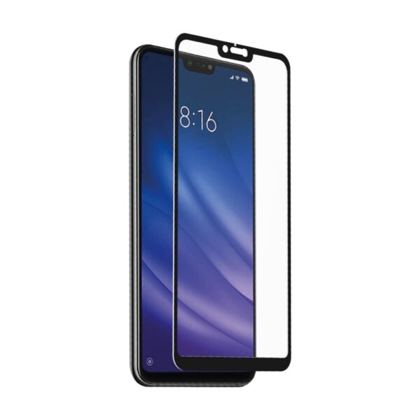 Protector de pantalla Muvit Xiaomi MI 8 Lite vidrio templado plano marco negro