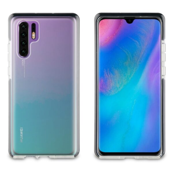 Funda Tiger Muvit Soft Huawei P30 Pro shockproof 2m transparente + borde negro - Imagen 2