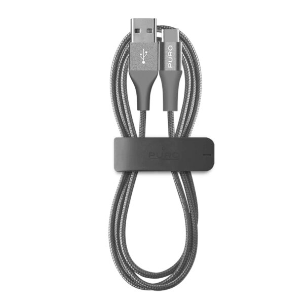 Cable PURO USB-Tipo C 3A 1m gris.