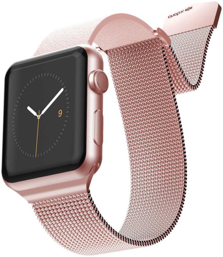 Correa de malla híbrida X-Doria xRaptic Hybrid para Apple Watch de 42/44 mm Rosa