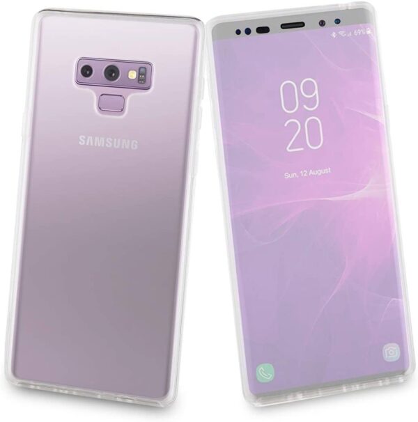 Carcasa Muvit Cristal Soft 360 para Samsung Galaxy Note 9 transparente. - Imagen 2