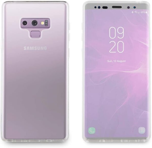Carcasa Muvit Cristal Soft 360 para Samsung Galaxy Note 9 transparente.