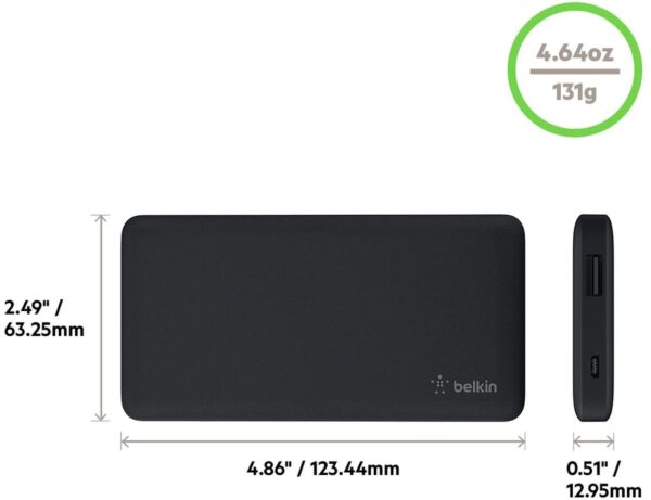 Power Bank Belkin Pocket 5000mAh F7U019BTSLV plata - Imagen 4