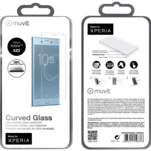 Protector pantalla Muvit para Sony Xperia XZ2 vidrio templado curvo.