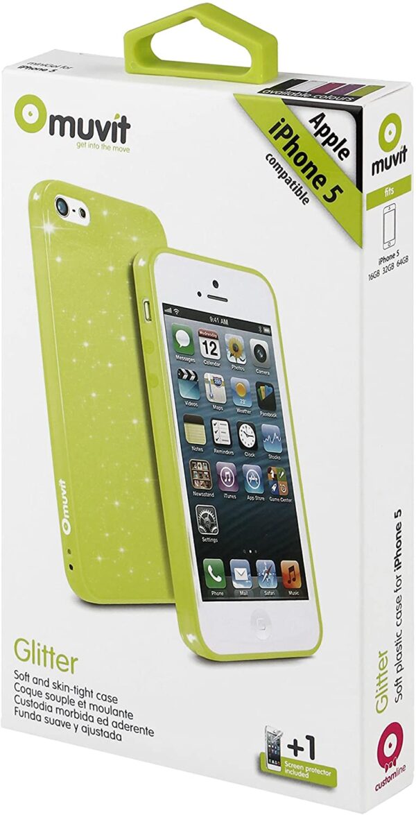 Carcasa Muvit minigel fina para Apple iPhone 5 color verde - Imagen 2