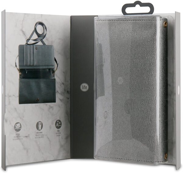 Muvit Life MLCUN0003 Funda para teléfono móvil 15,2 cm (6'') Bolso Plata. - Imagen 5