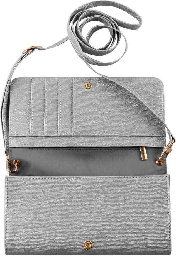 Muvit Life MLCUN0003 Funda para teléfono móvil 15,2 cm (6'') Bolso Plata. - Imagen 2