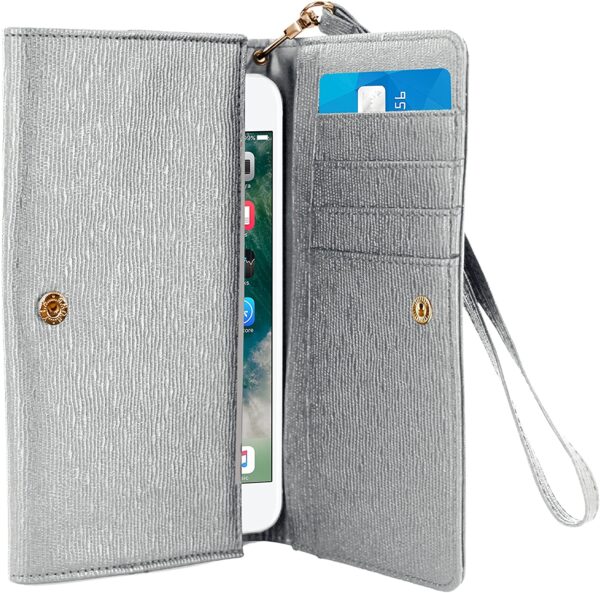 Muvit Life MLCUN0003 Funda para teléfono móvil 15,2 cm (6'') Bolso Plata. - Imagen 3