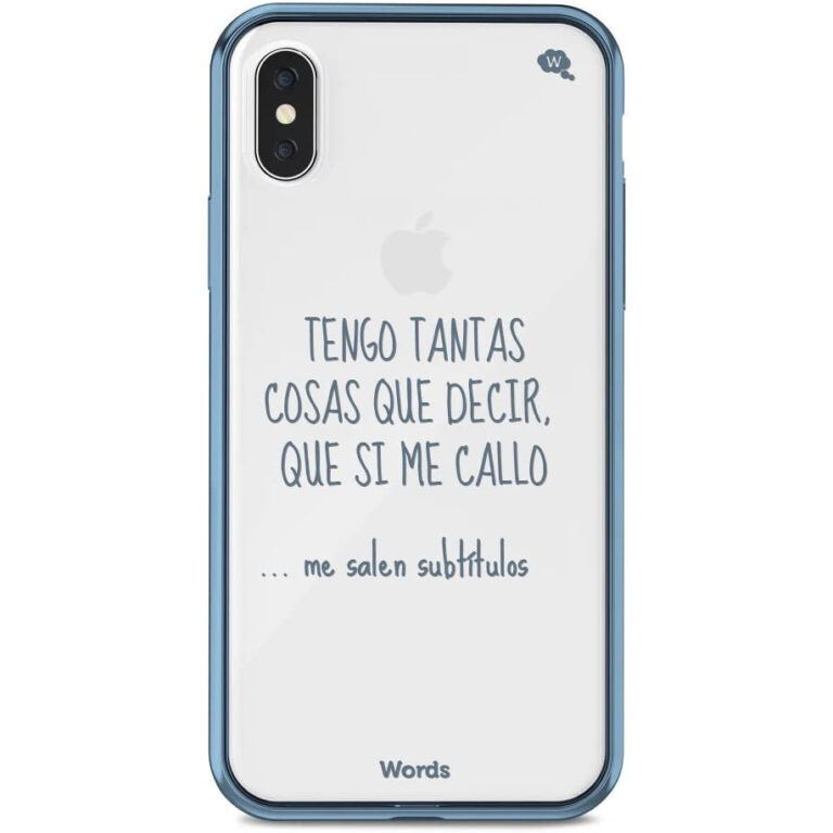 Carcasa transparente Words WOCT063 para Apple iPhone X.