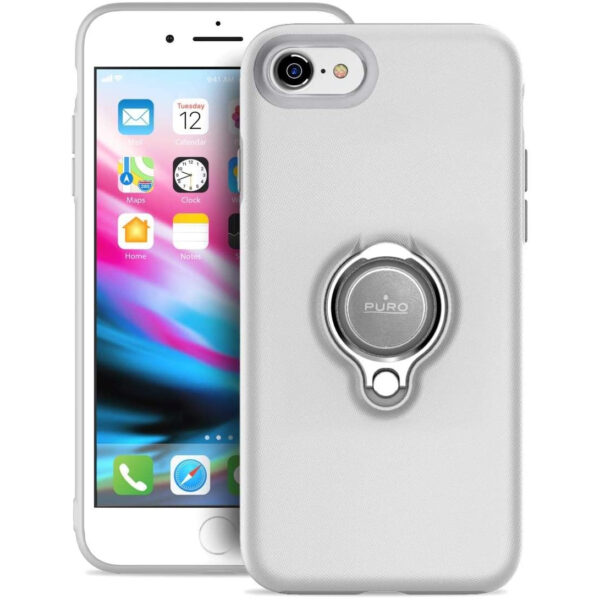 Carcasa PURO para iPhone 7, 8 Magnet Ring Transparente. - Imagen 2