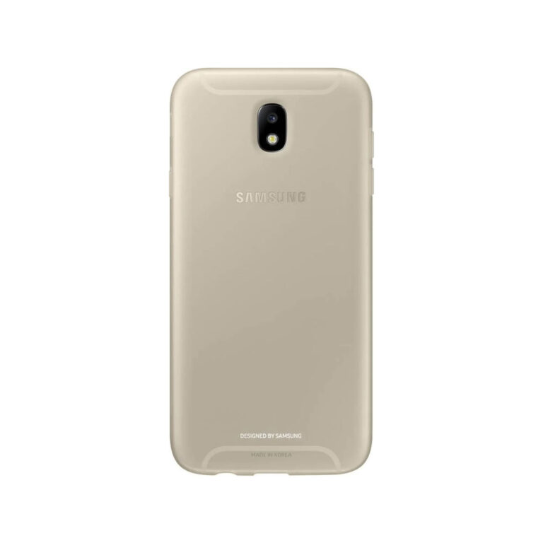 Carcasa original Samsung Jelly Cover para Galaxy J7 2017 color dorado