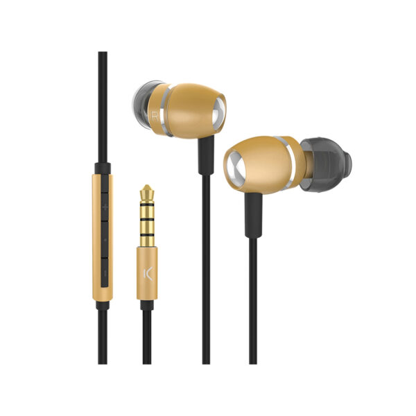 Auriculares con Micrófono Ksik Go&Play Sky Aluminio Dorado