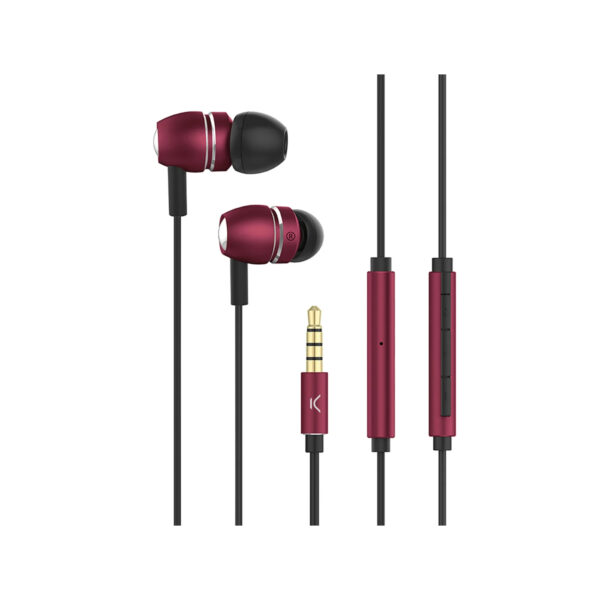Auriculares con Micrófono Ksik Go&Play Sky Aluminio Rojo