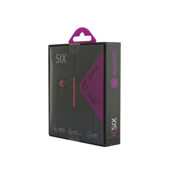 Auriculares con Micrófono Ksik Go&Play Sky Aluminio Rojo - Imagen 2