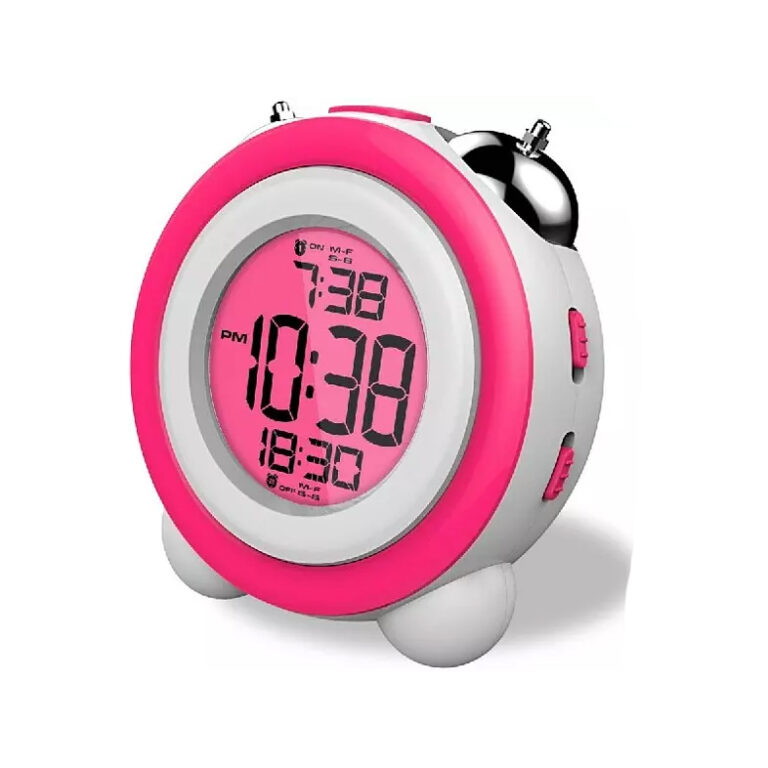 Reloj Despertador digital Daewoo DCD 220 rosa retroiluminada alarma dual