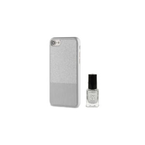Funda Muvit Life para Apple iPhone SE/8/7 ultrafina Itnail + laca de uñas plata