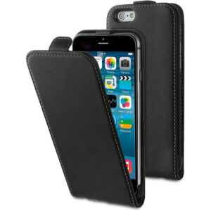 Pack Muvit Apple iPhone 6/6s funda Slim negra + protector pantalla flexible
