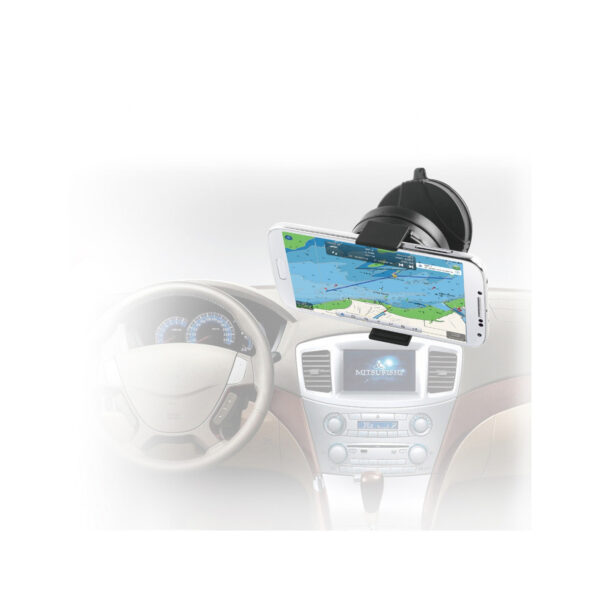Soporte Coche Universal Muvit Universal ventosa rotativo 360. Hasta 6'' negro - Imagen 2