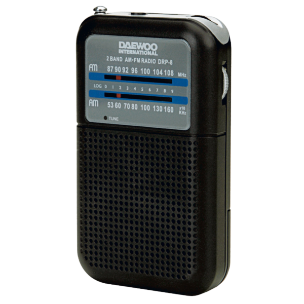 Radio Daewoo AM/FM con altavoz DRP-8 Negro Usada **Sin embalaje original**