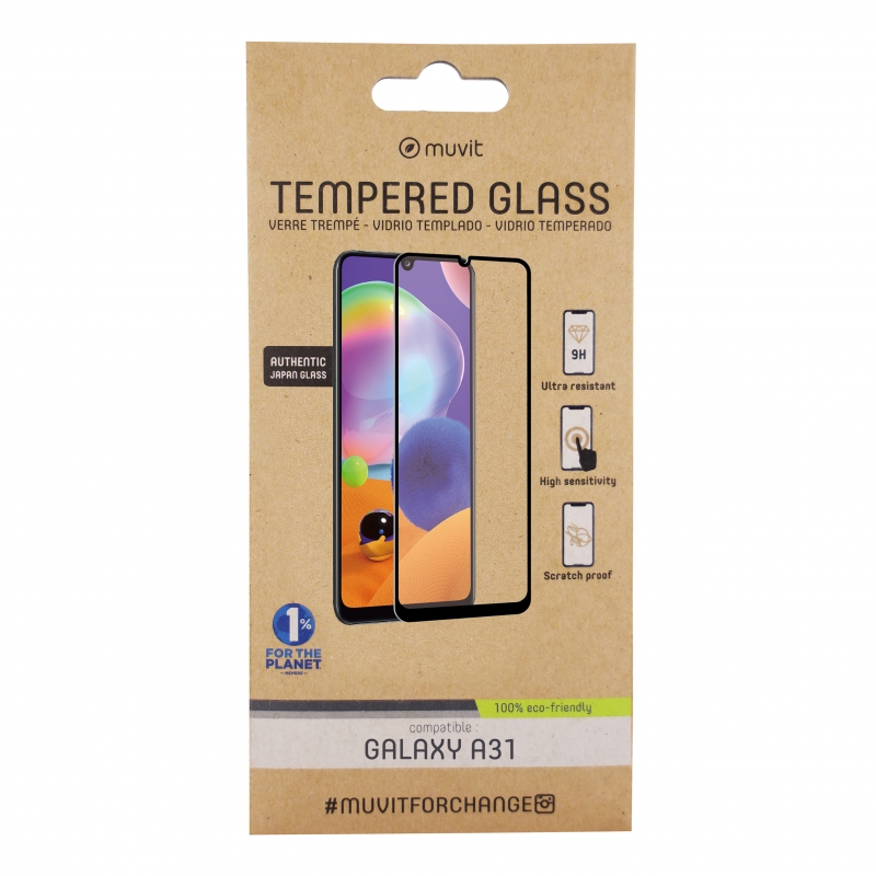 Muvit for change protector pantalla Samsung Galaxy A31 vidrio templado plano - Imagen 2