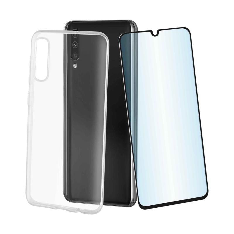 Pack Muvit Samsung Galaxy A90 5G Cristal Soft transparente + protector pantalla - Imagen 3