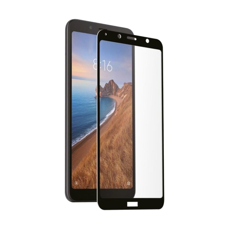 Protector de pantalla Muvit Xiaomi Redmi 7A vidrio templado plano marco negro