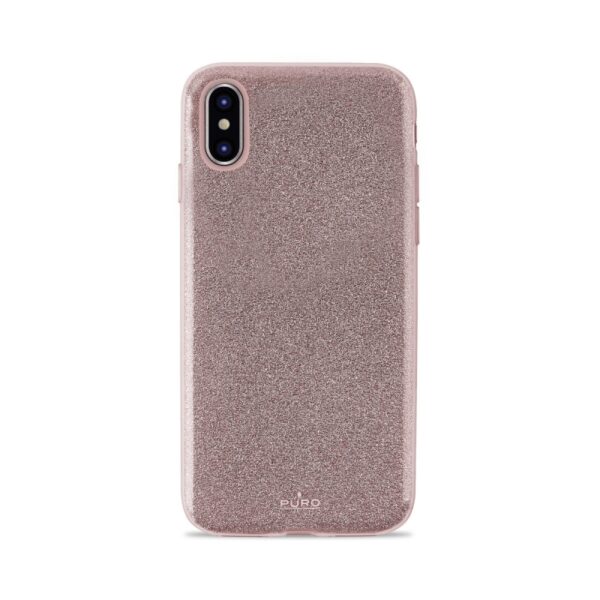 Carcasa PURO Shine para Apple iPhone Xs/X oro rosa.