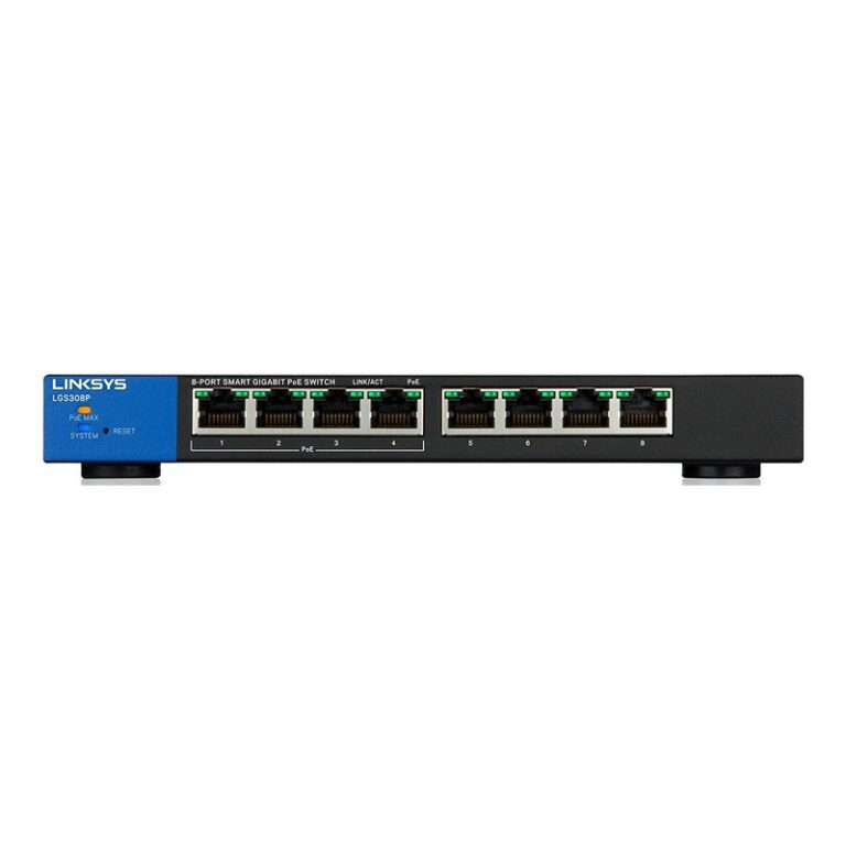 Switch Linksys LGS308P 8 Puertos Gigabit PoE+