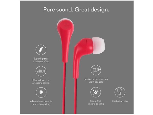Auriculares Motorola Earbuds 2 color rojo. - Imagen 2