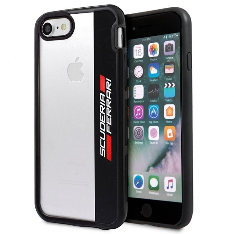 Carcasa Oficial Ferrari Shockproof para Apple iPhone 7/8/SE(2020) transparente