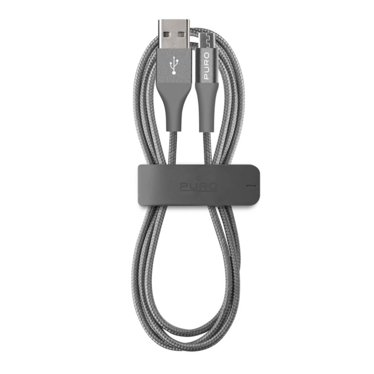 Cable PURO USB-Micro usb 2,4A 1m gris.
