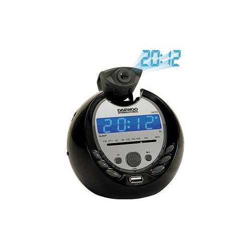 Despertador radio Daewoo DCP-226 con proyector USB radio FM - Imagen 2