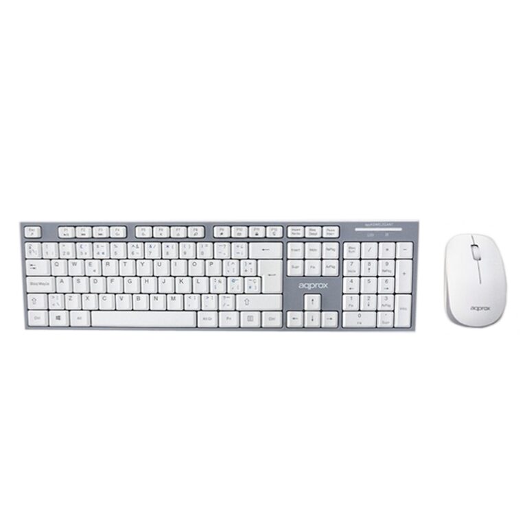 Combo Approx teclado+Ratón APPKBWELEGANT blanco-gris en español (ñ)
