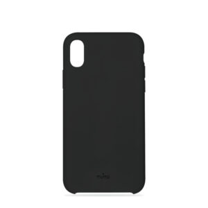 Funda Puro silicona con microfibra para Apple iPhone X/XS icon negra