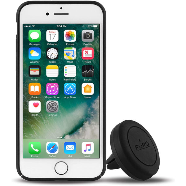 Funda Puro con soporte magnético para Apple iPhone 7/8 negro.