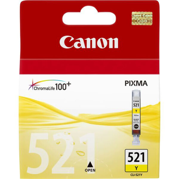 Cartucho Original CANON 521 CLI521Y color amarillo