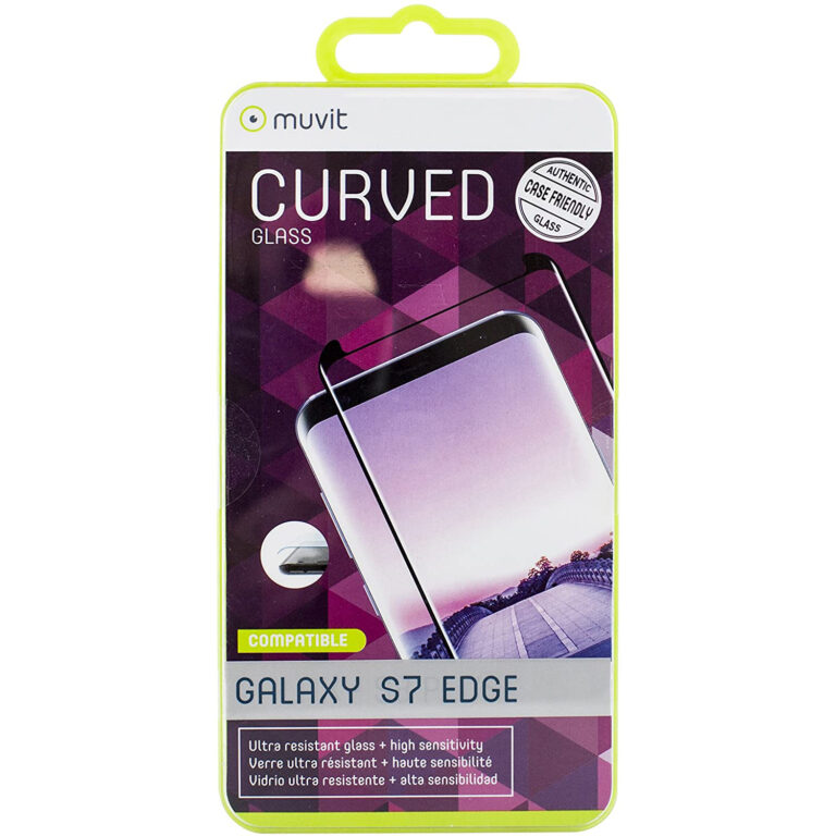 Protector pantalla Muvit para Samsung Galaxy S7 Edge curvo case friendly