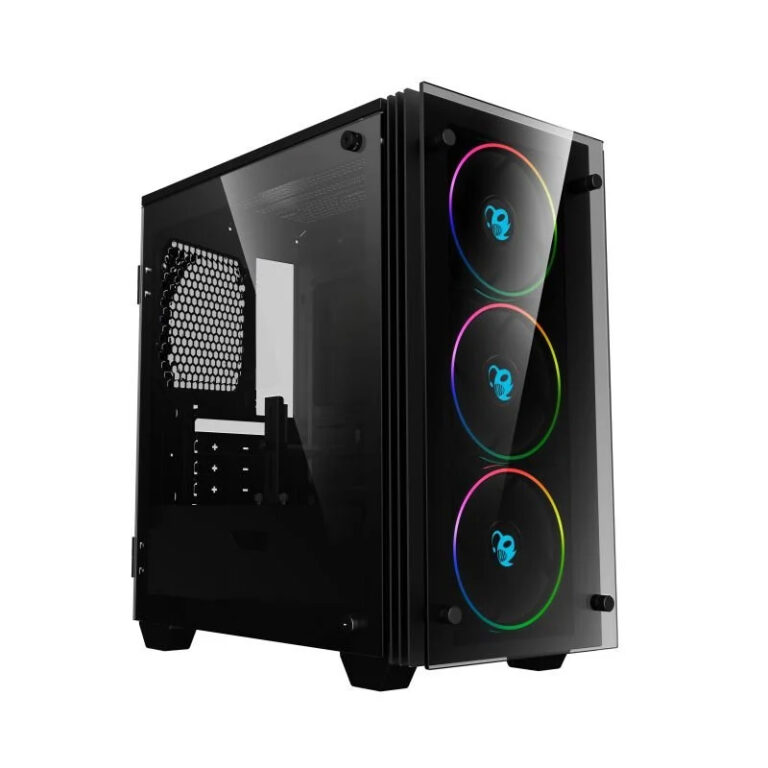 Caja Gaming Coolbox DeepRainbow Cristal Templado USB 3.1 RGB Negra