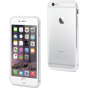 Carcasa Muvit Tipo Bumper para Apple iPhone 7/8 color plata.