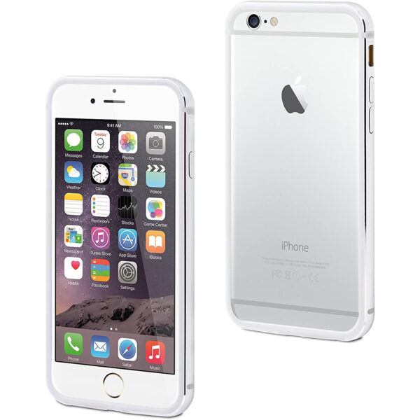 Carcasa Muvit Tipo Bumper para Apple iPhone 7/8 color plata.