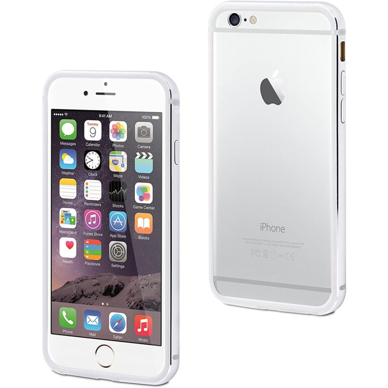 Carcasa Muvit Tipo Bumper para Apple iPhone 7/8 color plata.