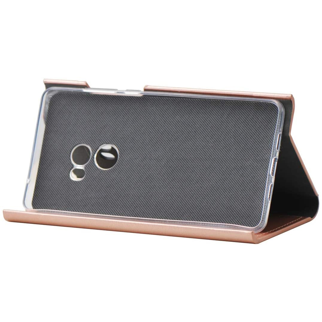 Funda Muvit Folio Xiaomi Mi Mix 2 función soporte + tarjetero oro rosa