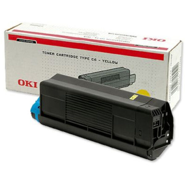 Cartucho de tóner original OKI C3100 Amarillo.