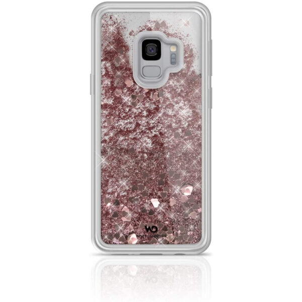 Carcasa White Diamonds Sparkle para Samsung Galaxy S9 color oro rosa.