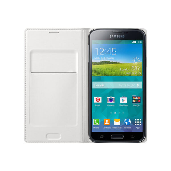 Funda original Samsung Flip Wallet para Samsung Galaxy S5 color blanco - Imagen 2