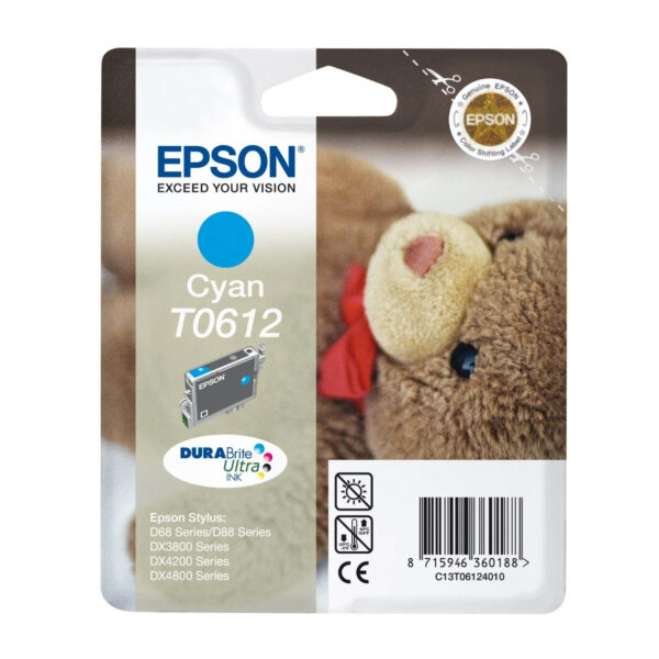 Cartucho tinta original Epson Teddybear T0612 Cian