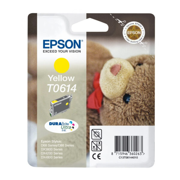 Cartucho tinta original Epson Teddybear T0614 Amarillo